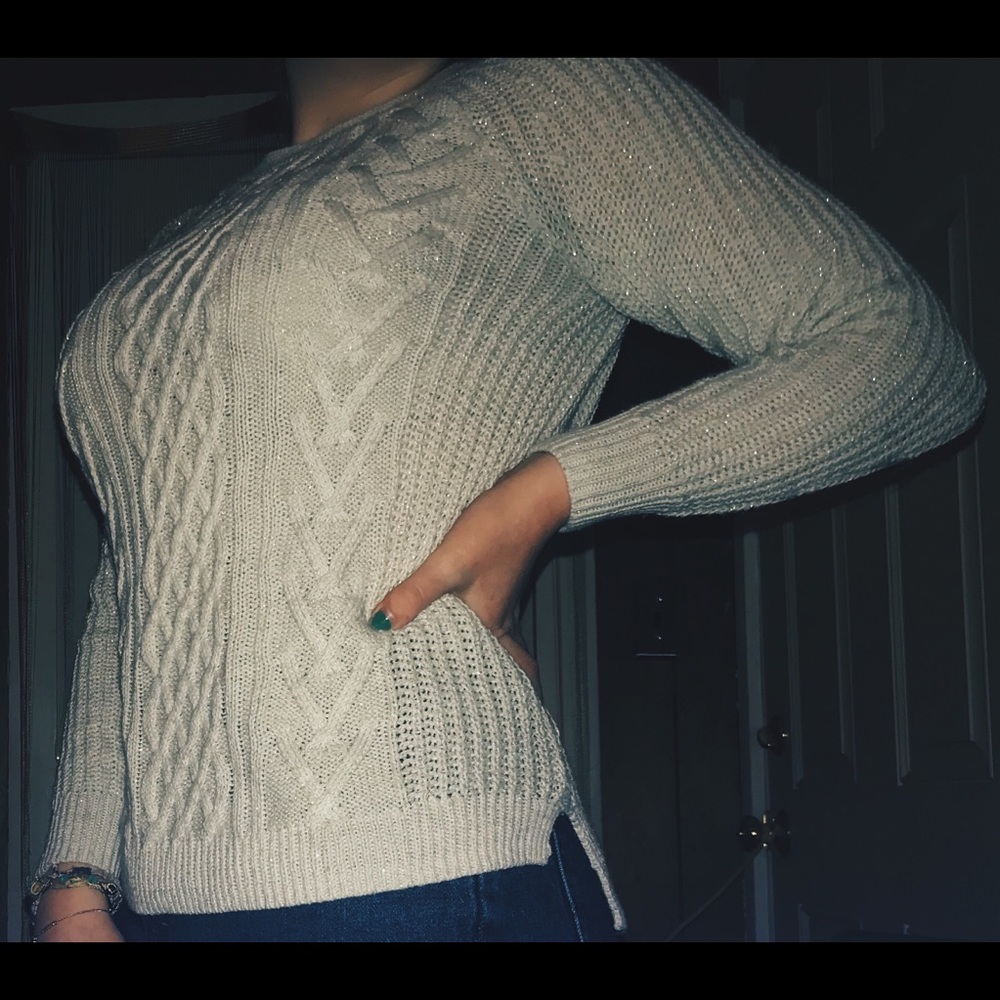 White Sweater w/ slight sparkle